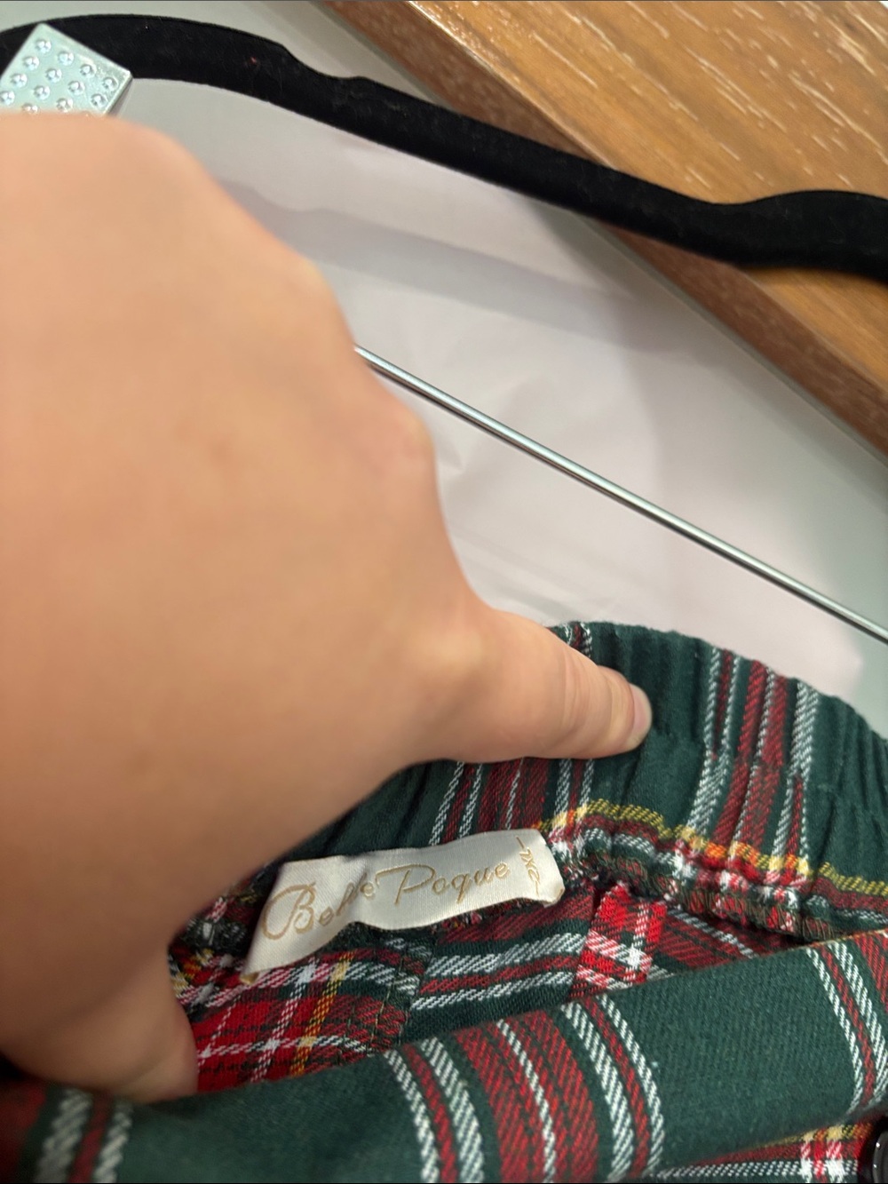 Belle Poque Retro Inspired Green Red Plaid A-Line Skirt - Picture 2 of 4